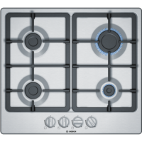 Bosch Series 4 58cm 4 Burner Gas Hob - Stainless Steel Bosch Series 4 58cm 4 Burner Gas Hob - Stainless Steel