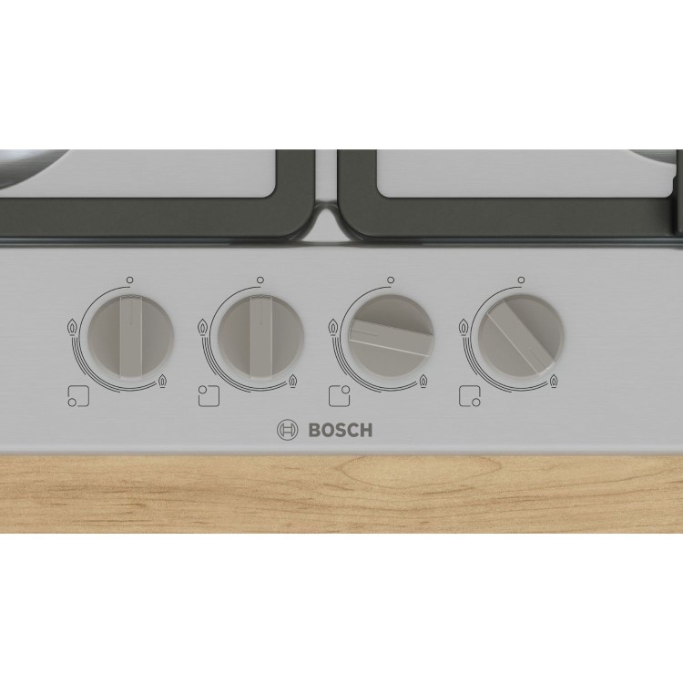 Bosch Series 4 60cm 4 Burner Gas Hob - Stainless Steel