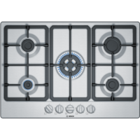 Refurbished Bosch Serie 4 PGQ7B5B90 75cm Gas Hob Stainless Steel