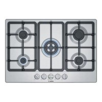 GRADE A1 - Bosch PGQ7B5B90 75cm Five Burner Gas Hob With Cast Iron Pan Stands - Stainless Steel