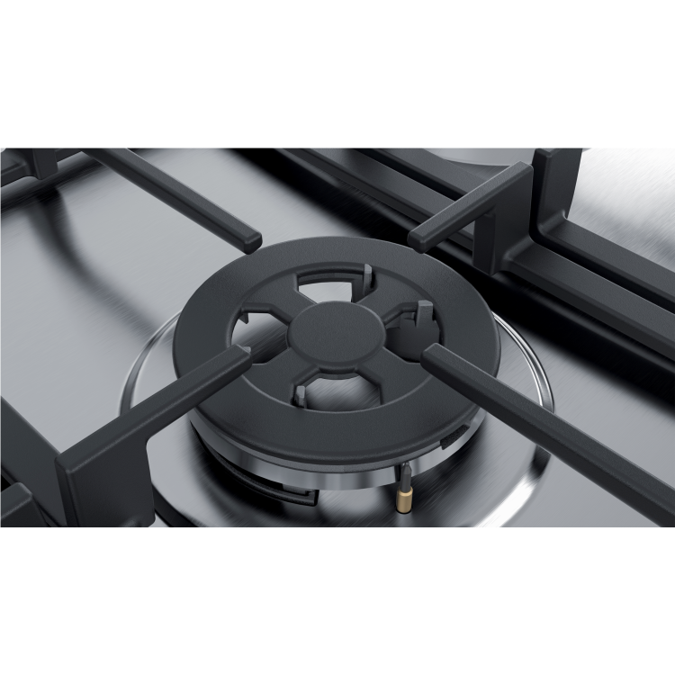 Refurbished Bosch Serie 4 PGQ7B5B90 75cm Gas Hob Stainless Steel