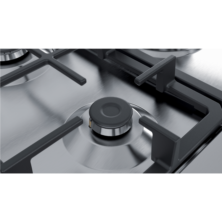 Refurbished Bosch Serie 4 PGQ7B5B90 75cm Gas Hob Stainless Steel
