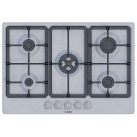 Bosch Series 4 75cm 5 Burner Gas Hob - Stainless Steel Bosch Series 4 75cm 5 Burner Gas Hob - Stainless Steel
