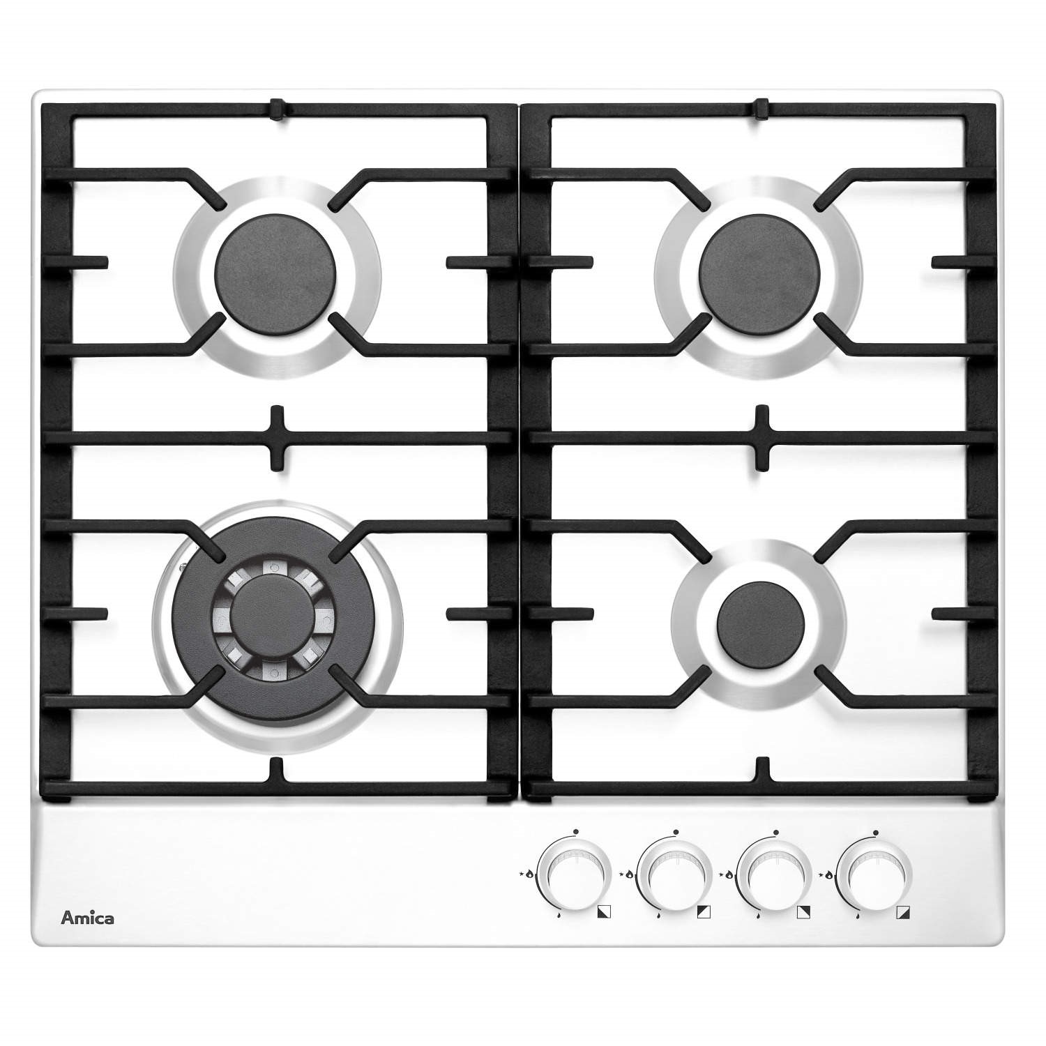 Amica PGZ6411W 59cm Four Burner Gas Hob White Appliances Direct