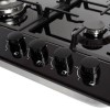Amica PGZ6412B 60cm Four Burner Gas Hob With Cast Iron Pan Supports - Black