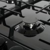 Amica PGZ6412B 60cm Four Burner Gas Hob With Cast Iron Pan Supports - Black