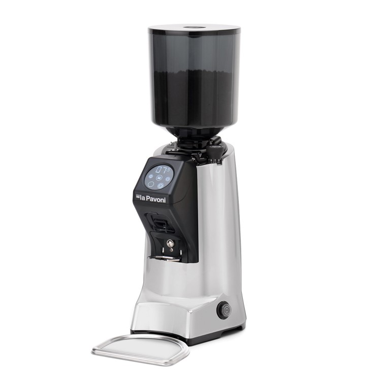 La Pavoni PGZIP2BC00UK Automatic Coffee Grinder - Chrome Finish - 1.4kg Hopper - 1370RPM. UK Plug