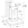 GRADE A3 - Hotpoint PHBS68FLTIX Box Design Touch Control 60cm Chimney Cooker Hood Stainless Steel
