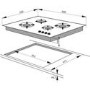 Amica PHCZ6511 60cm Four Burner Gas On Glass - Black