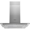 PHFG64FLMX Hotpoint 60cm Flat Glass Chimney Cooker Hood - Stainless Steel