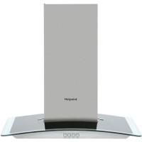 Refurbished Hotpoint PHGC64FLMX 60cm Cooker Hood With Curved Glass Canopy Stainless Steel Refurbished Hotpoint PHGC64FLMX 60cm Cooker Hood With Curved Glass Canopy Stainless Steel