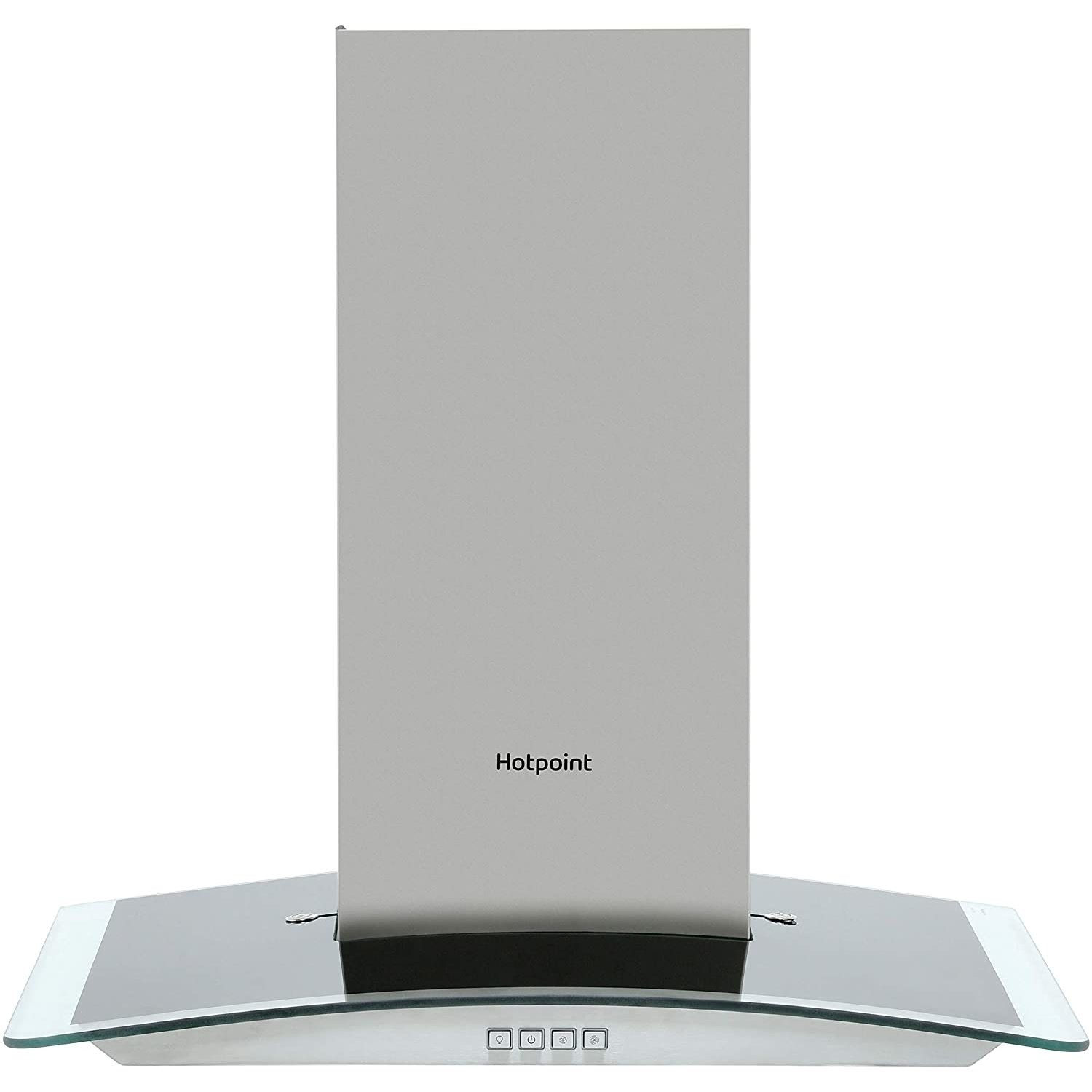 Hotpoint PHGC64FLMX 60cm Curved Glass Cooker Hood - Stainless Steel