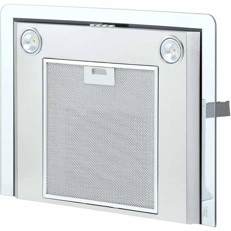 Refurbished Hotpoint PHGC64FLMX 60cm Cooker Hood With Curved Glass Canopy Stainless Steel