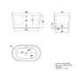 GRADE A2 - Matt Black Freestanding Double Ended Bath 1300 x 715mm - Phoenix