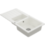 1.5 Bowl White Granite Composite Sink & Waste Kit with Reversible Drainer - 960 x 480mm  - Phoebe