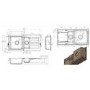 1.5 Bowl White Granite Composite Sink & Waste Kit with Reversible Drainer - 960 x 480mm  - Phoebe