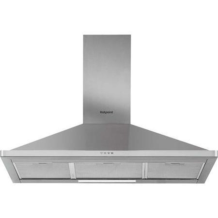 GRADE A2 - Hotpoint PHPN94FAMX 90cm Chimney Cooker Hood Stainless Steel