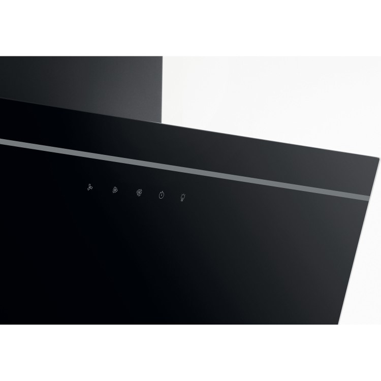 Refurbished Hotpoint PHVP62FLTK 60cm Angled Chimney Hood Black