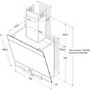 Refurbished Hotpoint PHVP62FLTK 60cm Angled Chimney Hood Black
