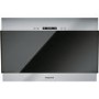 Refurbished Hotpoint PHVP64FALK 60cm Touch Control Angled Cooker Hood - Black Glass & Stainless Steel