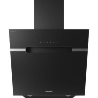 Hotpoint 60cm Angled Chimney Cooker Hood - Black