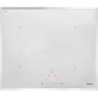 GRADE A1 - Amica PI6112WFT Bevelled Edge Slider Control 60cm Four Zone Induction Hob White