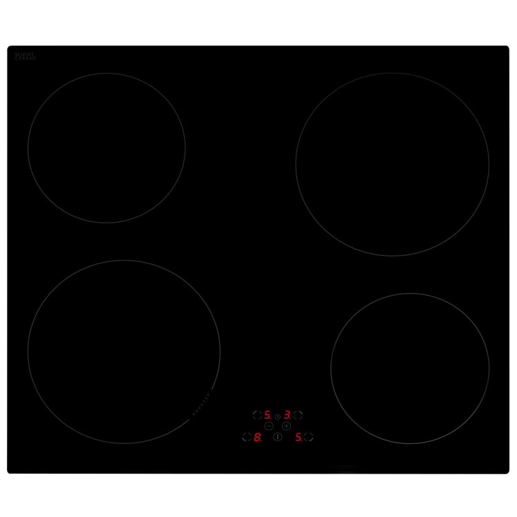 Amica PI6512TU Frameless Touch Control 60cm Four Zone Induction Hob - Black