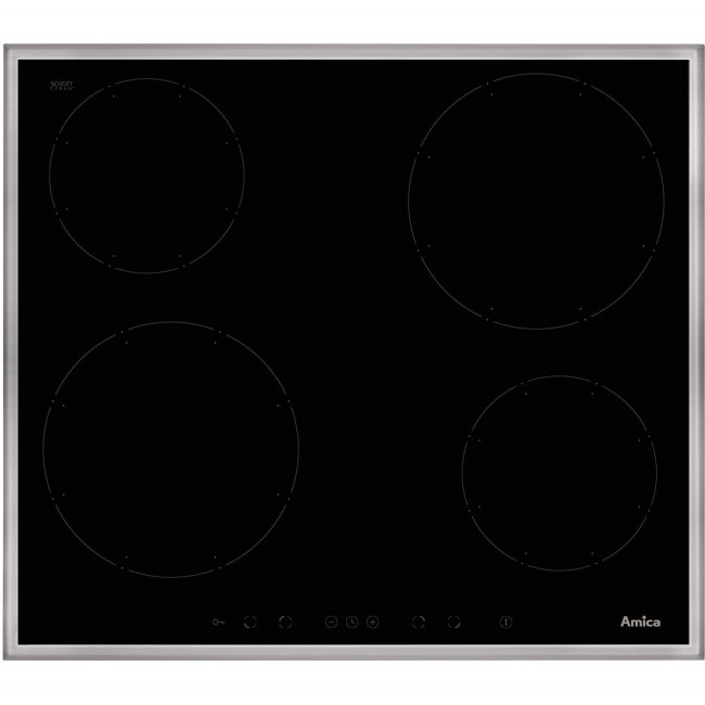 Amica PI6540TG Touch Control 60cm Four Zone Induction Hob Stainless