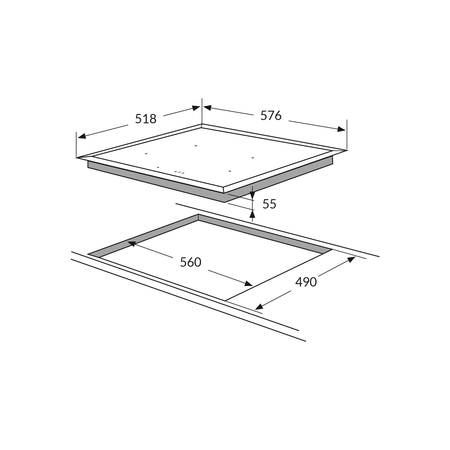 Amica PI6540TU 60cm Touch Control Induction Hob Black Appliances Direct