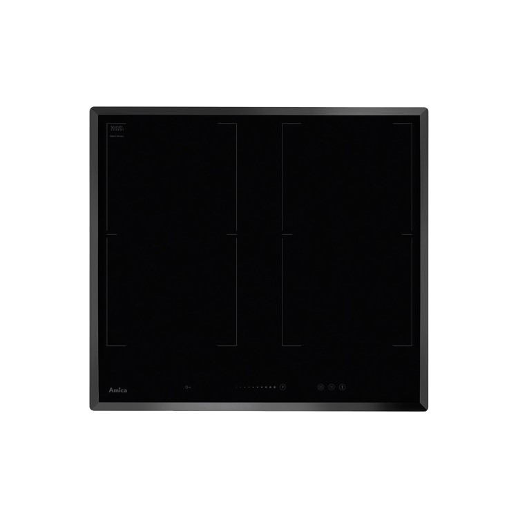 Amica PI6544STK 60cm Four Zone Touch Control Induction Hob - Black With Bevelled Edges