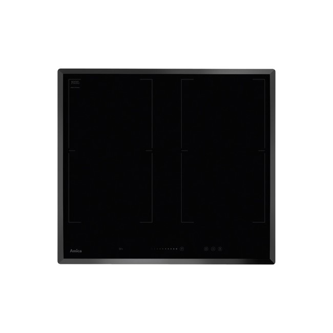 GRADE A1 - Amica PI6544STK 60cm Four Zone Touch Control Induction Hob - Black With Bevelled Edges