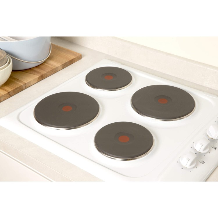 GRADE A2 - Indesit PIM604WH 60cm Four Zone Sealed Plate Hob White