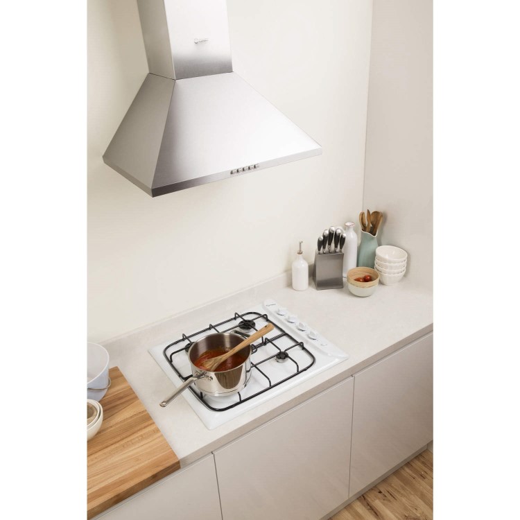 Indesit PIM640ASWH 60cm 4 Burner Gas Hob in White