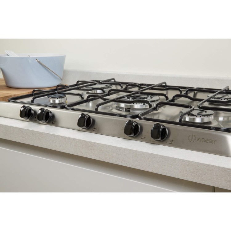 Indesit PIM750ASTIX 70cm Five Burner Gas Hob Stainless Steel