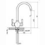 Smeg PISA-C Pisa Chrome Dual Flow Tap