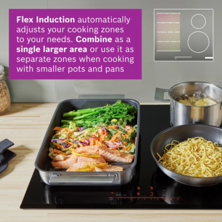 Bosch Series 6 60cm 4 Zone Induction Hob with FlexInduction