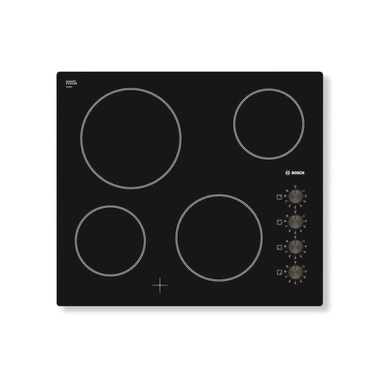 GRADE A2 - Light cosmetic damage - Bosch PKE611C17E Four Zone Ceramic Hob - Black