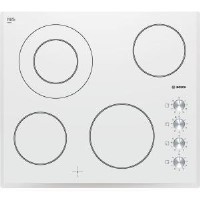 Bosch PKF659C17E 59cm White Rotary Control Four Zone Ceramic Hob