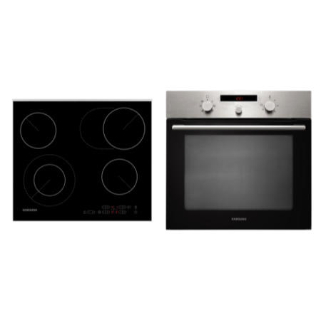 Samsung PKG100 Electric Built-in Single Oven and Touch Control Ceramic Hob Pack
