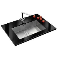 Franke PKX110_70DP Peak Undermount Large Bowl Stainless Steel Sink and Tap Designer Pack