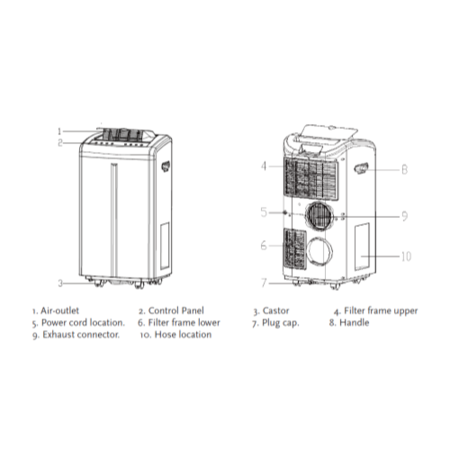 Amcor 16000 BTU Portable Air Conditioner  for rooms up to 42 sqm 