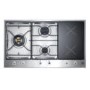 Bertazzoni PM36-3-I0-X Design Series 90cm Dual Fuel Hob With 2 Burners And 2 Induction Zones- Stainl