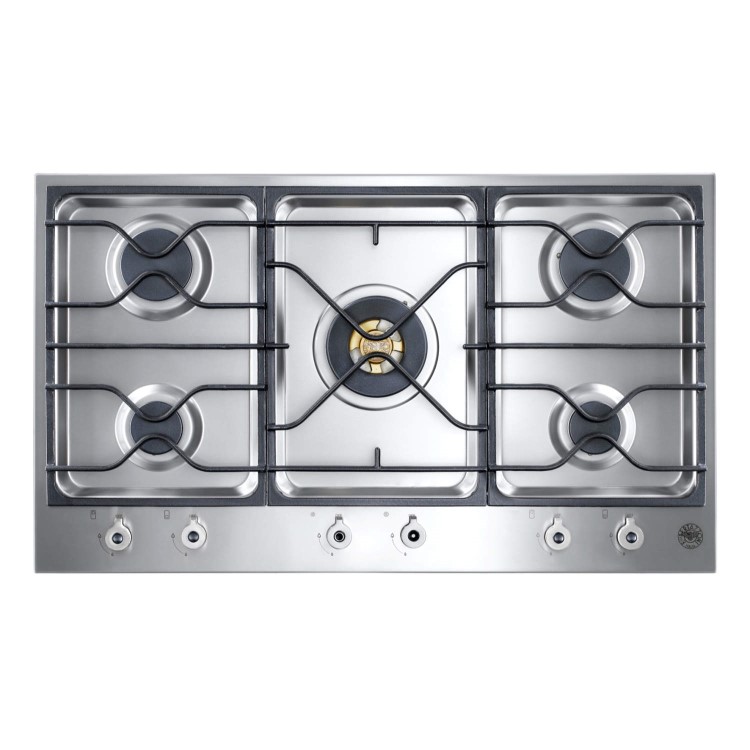 Bertazzoni PM36-5-00-X Design Series 90cm 5 Burner Gas Hob-Stainless Steel