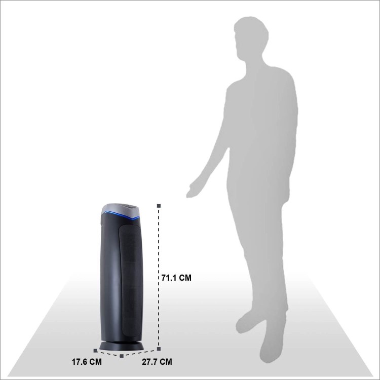 Puremate PM520 Air purifier with true HEPA and Ioniser with UV-C and odour reduction - Great for large rooms up to 56sqm