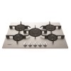 Whirlpool PMW75D2IXL W Collection 75cm Wide Five Burner Gas Hob - Stainless Steel With Cast Iron Pan Stands