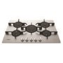 Whirlpool PMW75D2IXL W Collection 75cm Wide Five Burner Gas Hob - Stainless Steel With Cast Iron Pan Stands