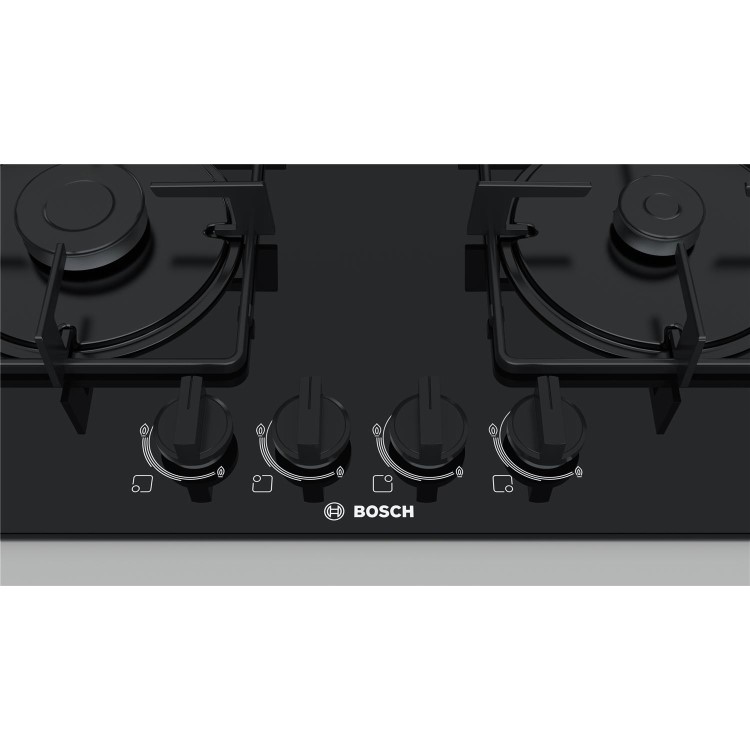 Bosch PNP6B6B80 Serie 4 60cm Tempered Glass 4 Burner Glass Hob - Black