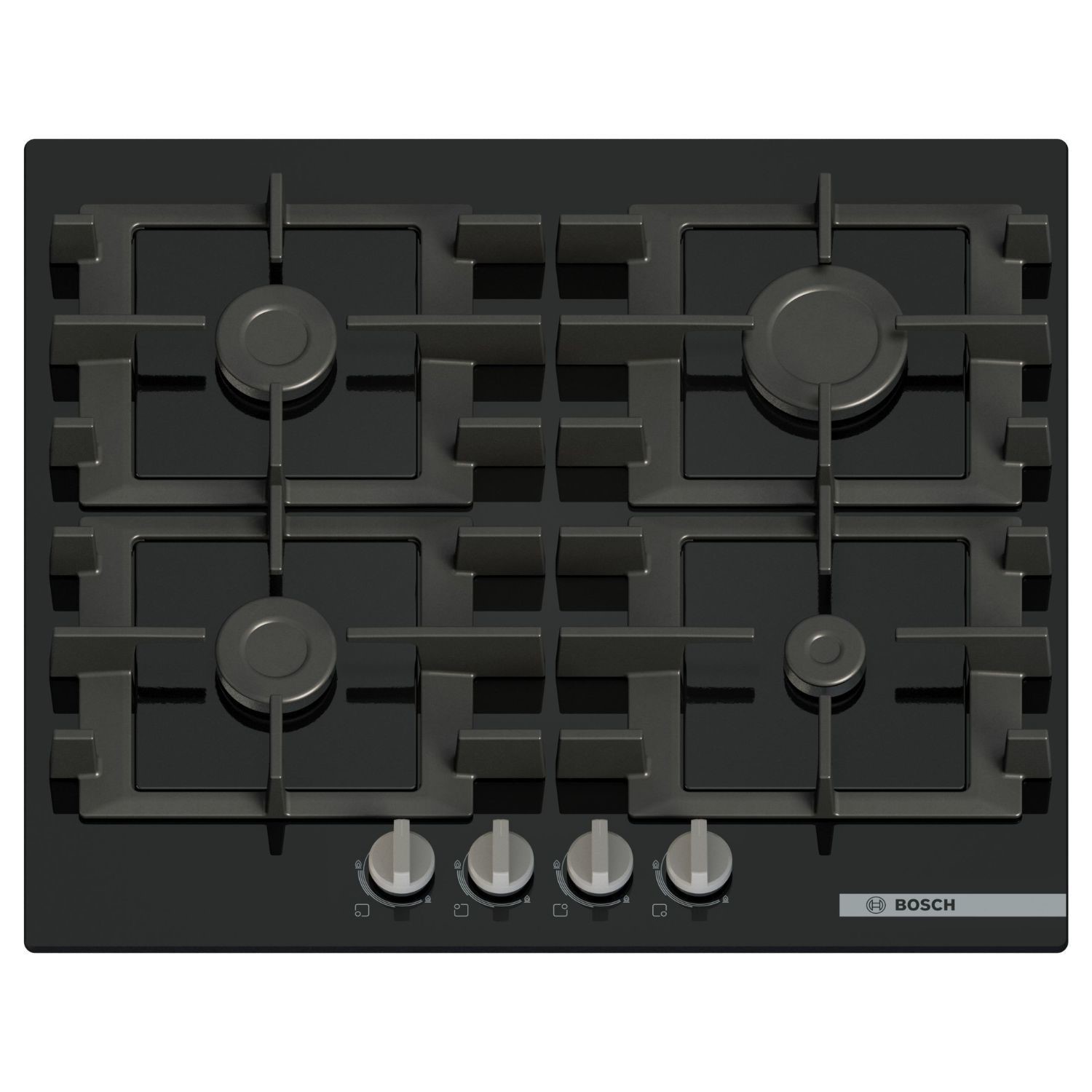 Bosch Series 4 60cm 4 Burner Gas on Glass Gas Hob - Black
