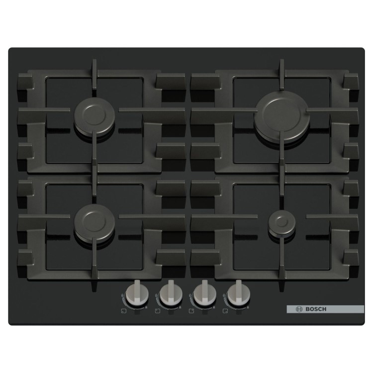 Bosch Series 4 60cm 4 Burner Gas on Glass Gas Hob - Black