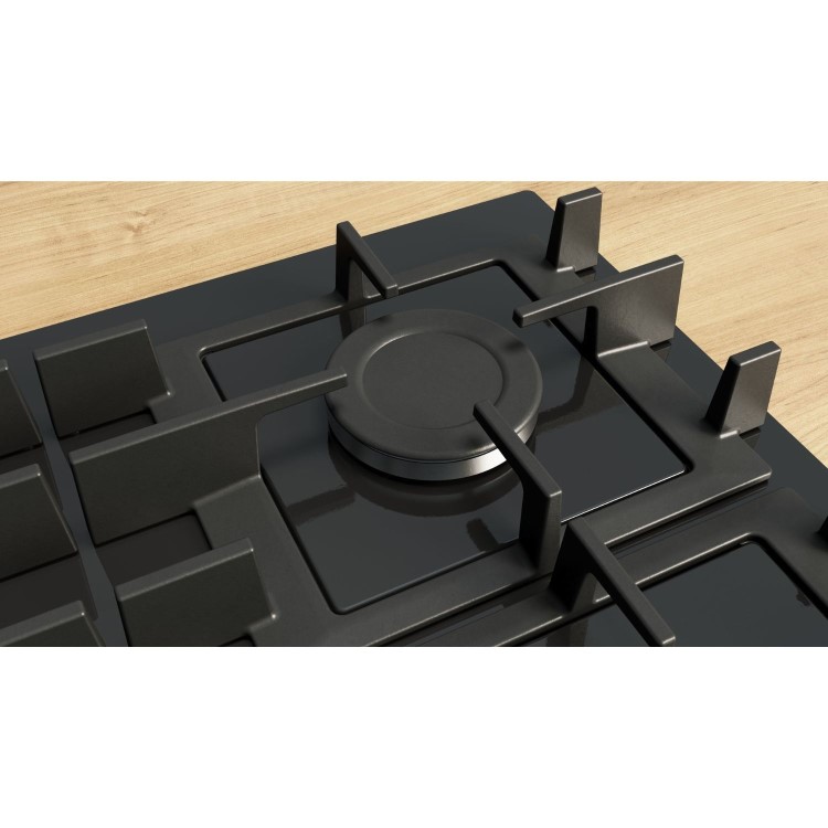 Bosch Series 4 60cm 4 Burner Gas on Glass Gas Hob - Black